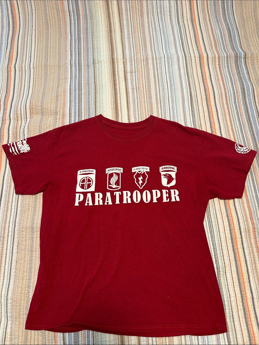 Paratrooper Short Sleeve Tee in Red